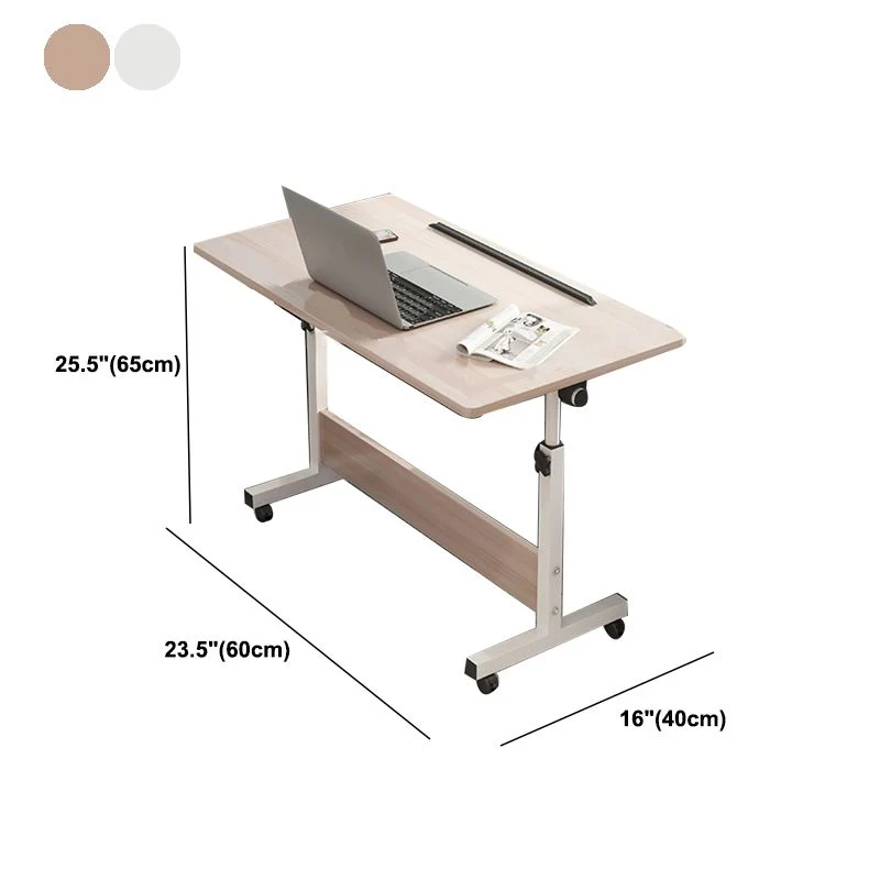 Bureau d'écriture moderne, bureau debout réglable en bois avec roulettes Clearhalo