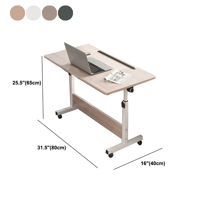 Bureau d'écriture moderne, bureau debout réglable en bois avec roulettes Clearhalo