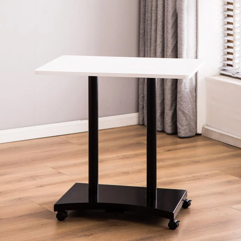 Bureau d'écriture moderne, bureau debout réglable avec roulettes Clearhalo