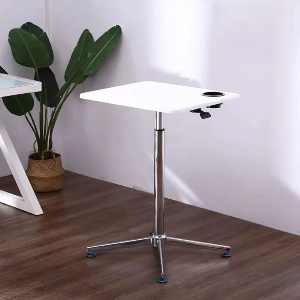 Bureau d'écriture moderne, bureau debout réglable avec roulettes Clearhalo