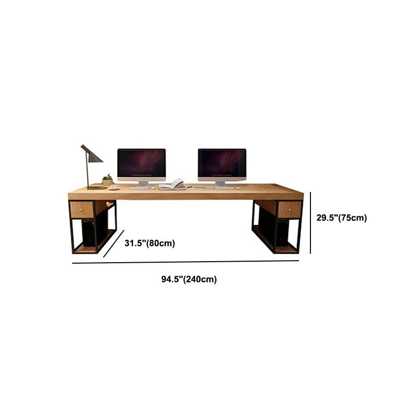 Bureau d'écriture moderne sur pied à tiroir rectangulaire de 30 po de hauteur Clearhalo