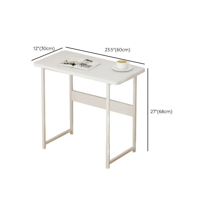 Bureau d'écriture en métal et en bois, bureau rectangulaire à base luge pour le bureau Clearhalo