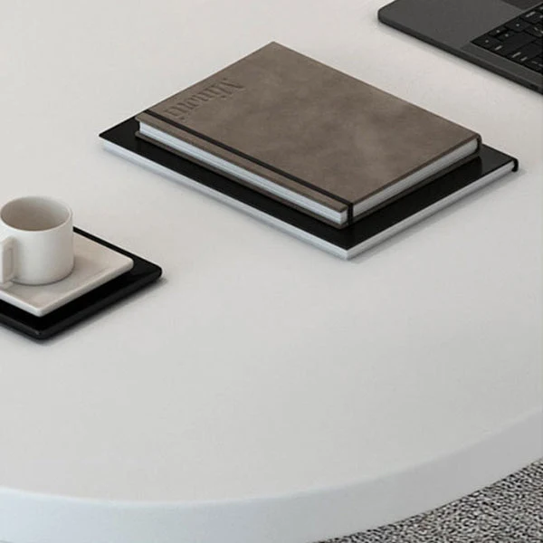 Bureau d'écriture noir et blanc en bois de frêne industriel Clearhalo