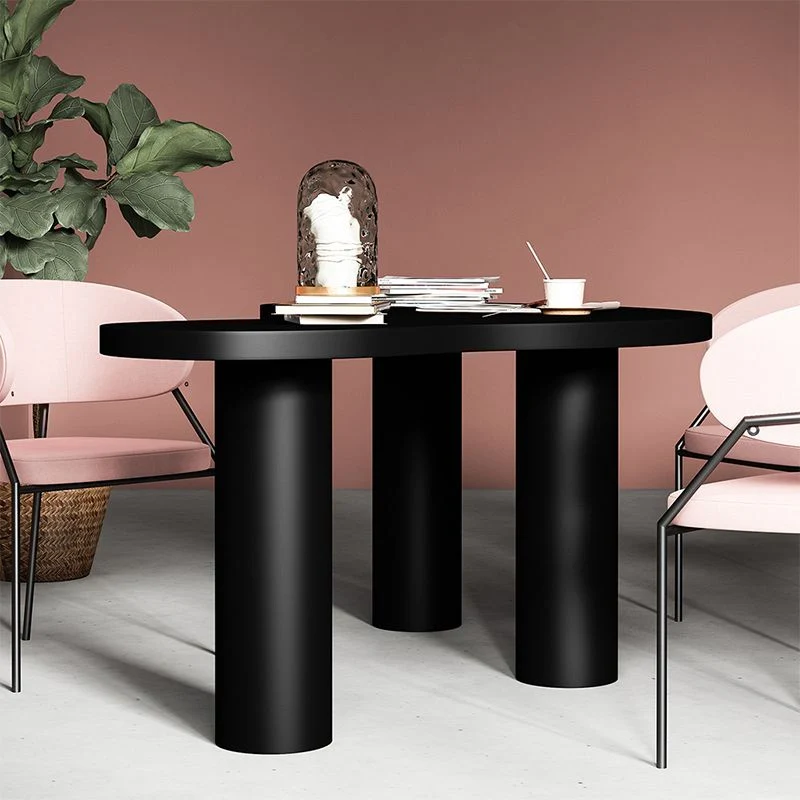 Bureau d'écriture noir Bureau industriel en pin et bois artificiel Clearhalo