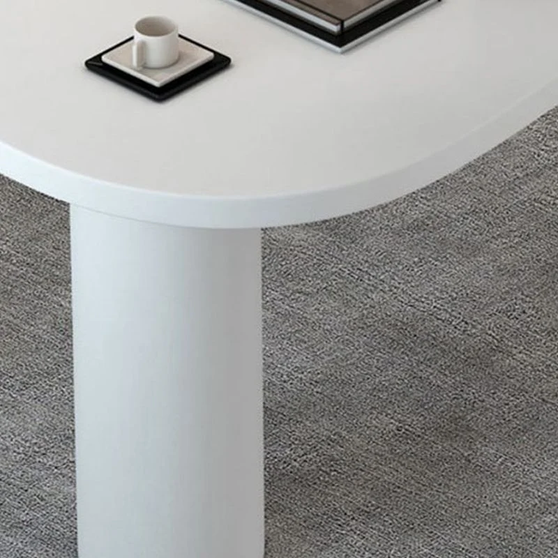 Bureau d'écriture noir/blanc, bureau industriel en bois artificiel Clearhalo