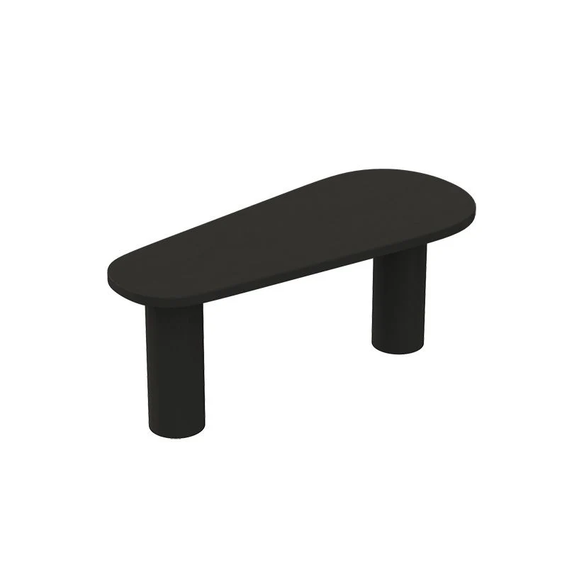 Bureau d'écriture noir/blanc, bureau industriel en bois artificiel Clearhalo