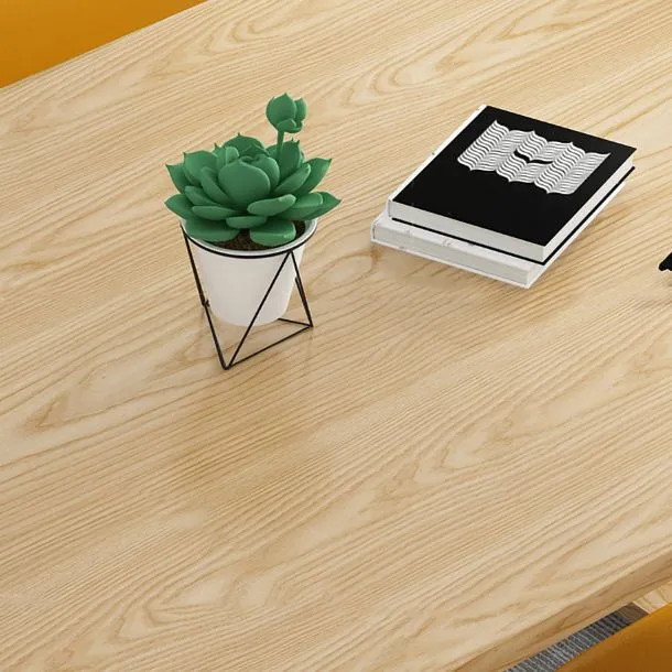 Bureau d'écriture ovale contemporain avec base luge en bois Clearhalo