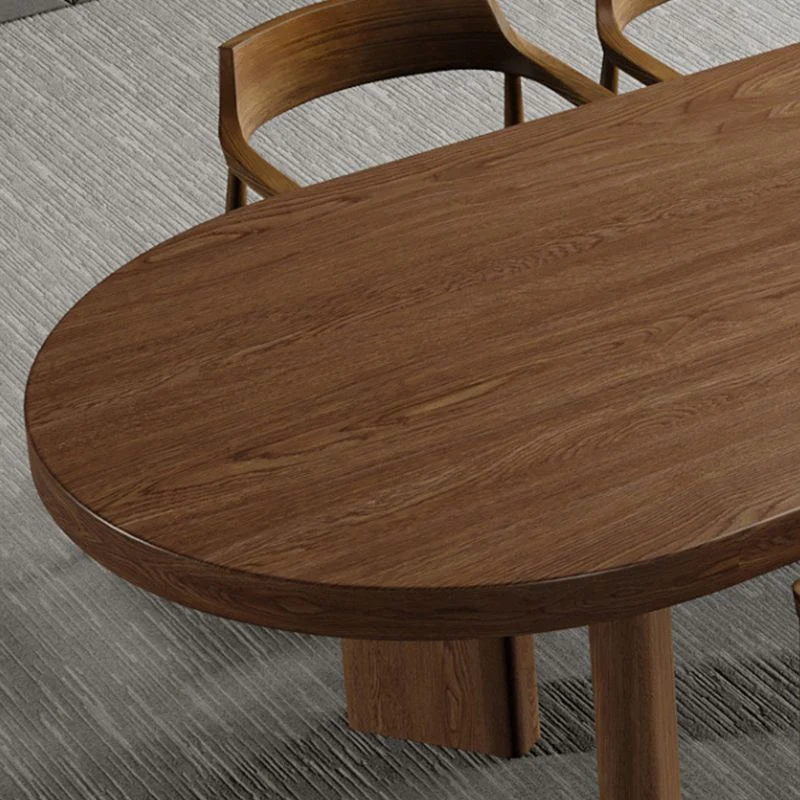 Bureau d'écriture ovale moderne et contemporain, coque de bureau en pin Clearhalo