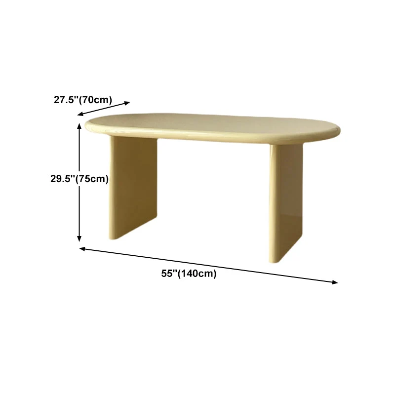 Bureau d'écriture ovale de style contemporain, bureau à domicile en bois massif de pin Clearhalo