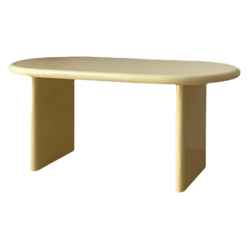 Bureau d'écriture ovale de style contemporain, bureau à domicile en bois massif de pin Clearhalo