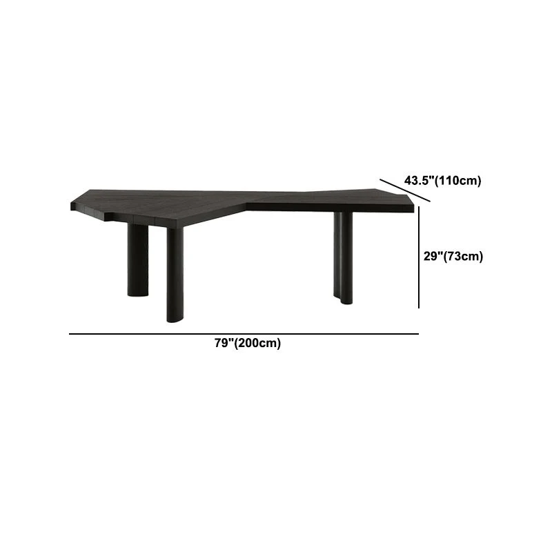 Bureau d'écriture Parsons noir, bureau en pin de 28,7 pouces de haut pour le bureau Clearhalo