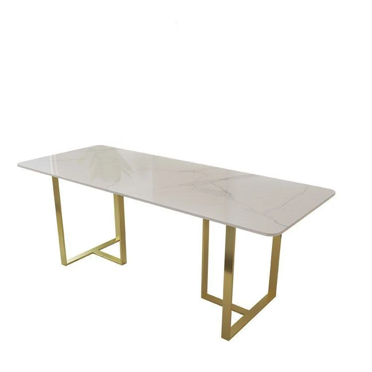 Bureau d'écriture en pierre aggloméré de luxe de bureau à domicile de table de réunion incurvée Clearhalo