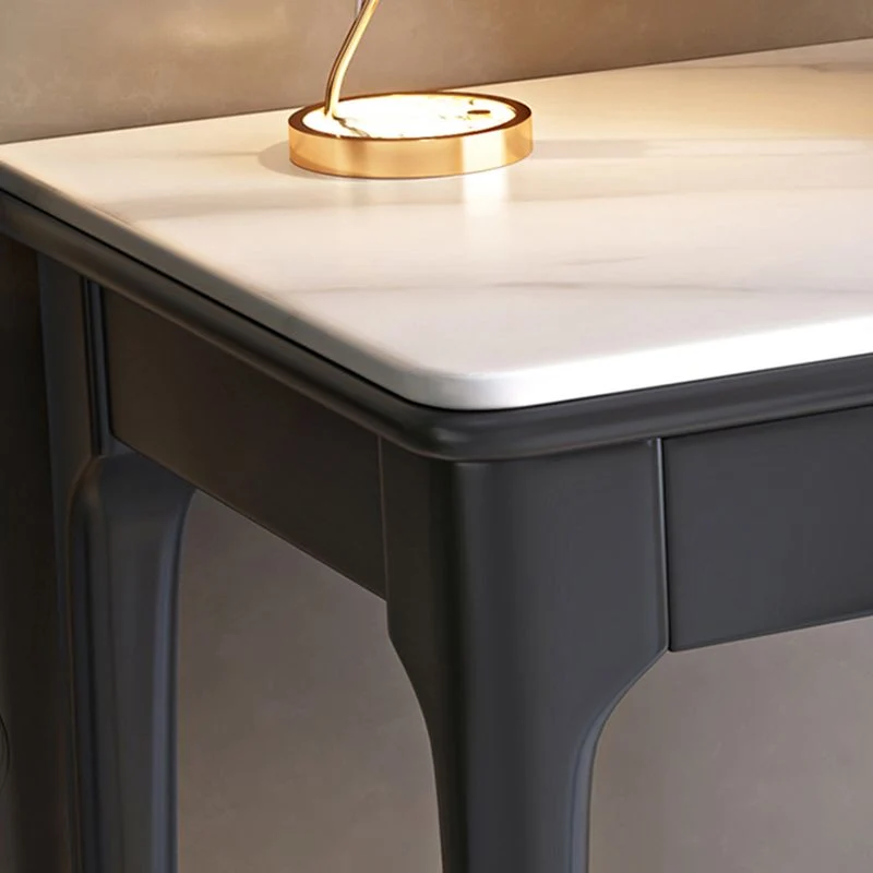 Bureau d'écriture en pierre de style Glam, bureau rectangulaire en bois massif Clearhalo