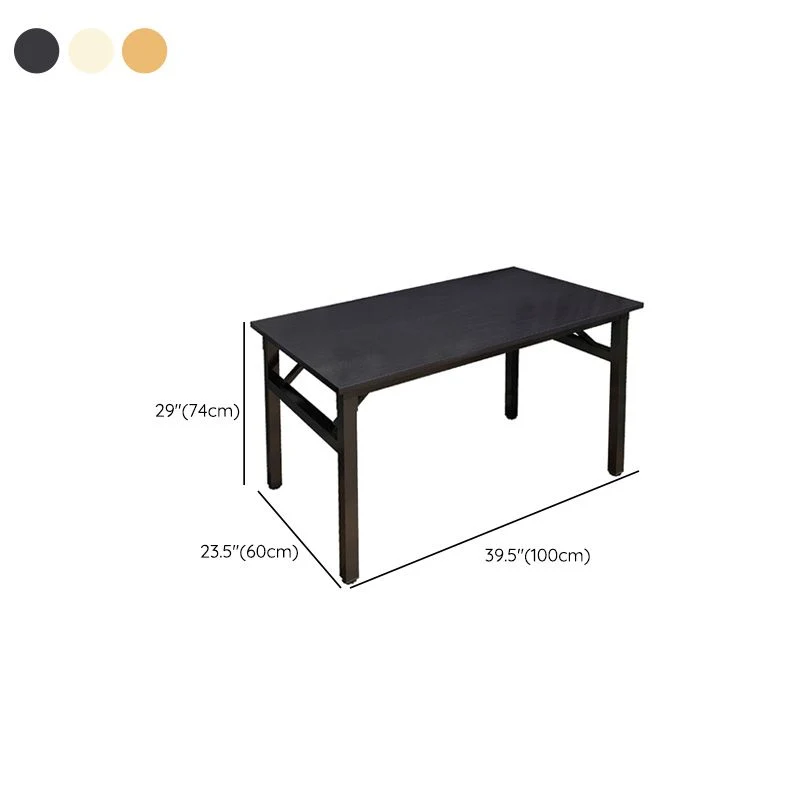 Bureau d'écriture pliable de Style moderne, bureau rectangulaire à Base Parsons Clearhalo