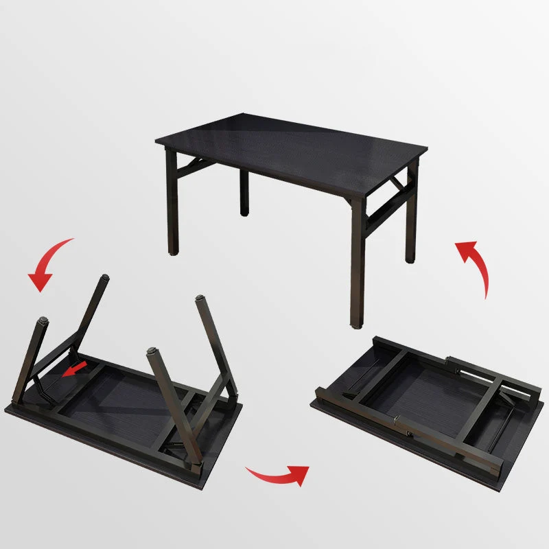 Bureau d'écriture pliable de Style moderne, bureau rectangulaire à Base Parsons Clearhalo