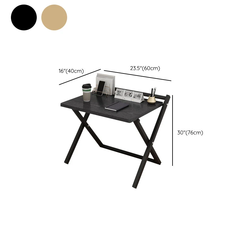 Bureau d'écriture pliant à base de chevalet en acier contemporain, bureau à domicile Clearhalo