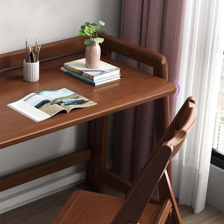 Bureau d'écriture pliant en bois massif de bureau moderne de 30,42 pouces H Clearhalo