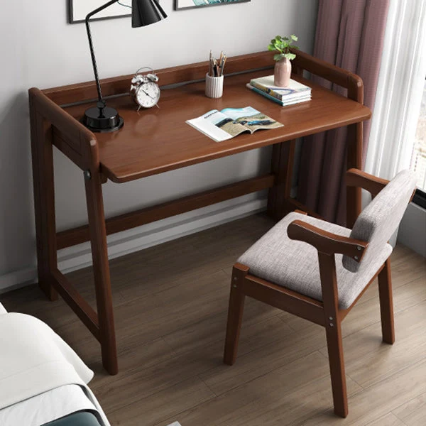 Bureau d'écriture pliant en bois massif de bureau moderne de 30,42 pouces H Clearhalo