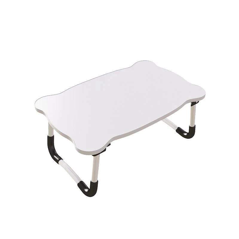 Bureau d'écriture pliant, bureau de travail de forme irrégulière avec 2 pieds pour la maison Clearhalo
