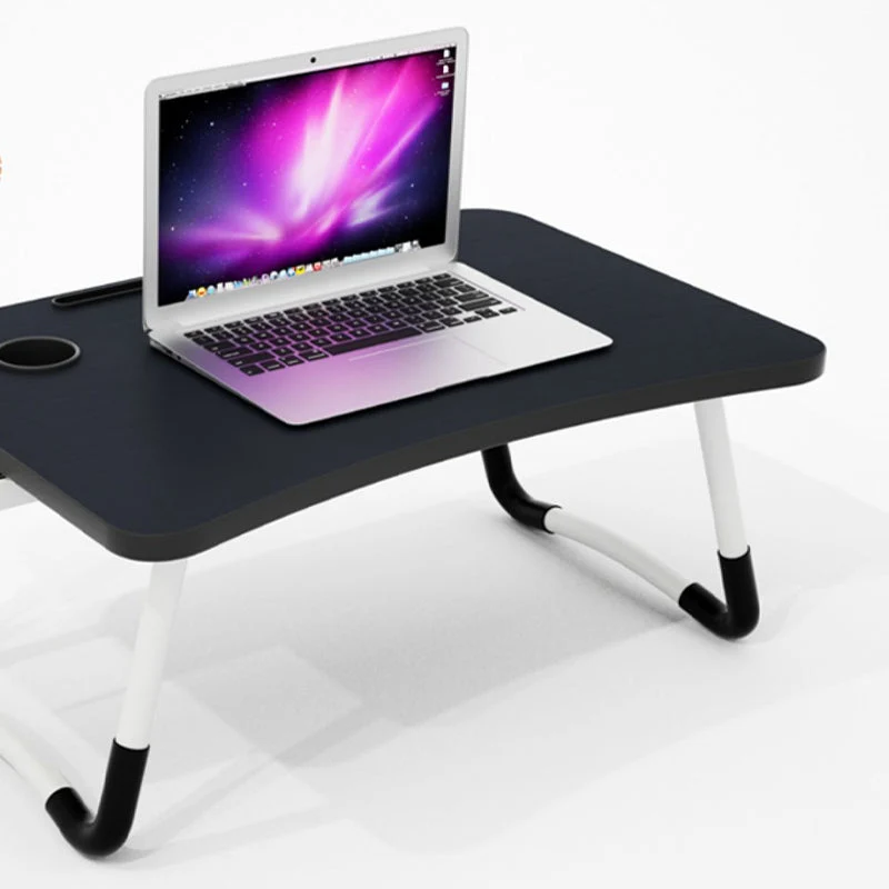 Bureau d'écriture pliant, bureaux de travail de forme rectangulaire avec 2 pieds pour la maison Clearhalo