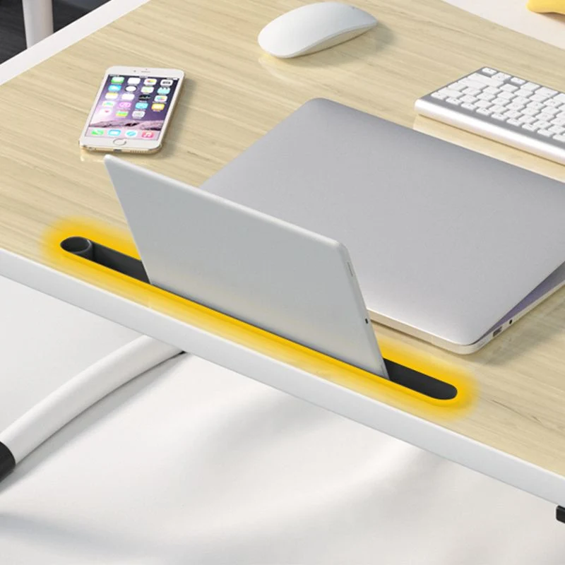 Bureau d'écriture pliant, bureaux de travail de forme rectangulaire avec 2 pieds pour la maison Clearhalo