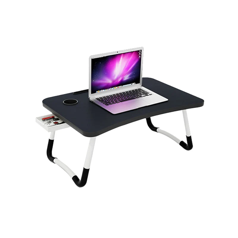 Bureau d'écriture pliant, bureaux de travail de forme rectangulaire avec 2 pieds pour la maison Clearhalo