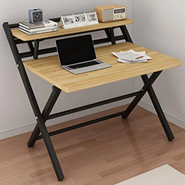 Bureau d'écriture pliant contemporain à base d'acier rectangulaire Clearhalo