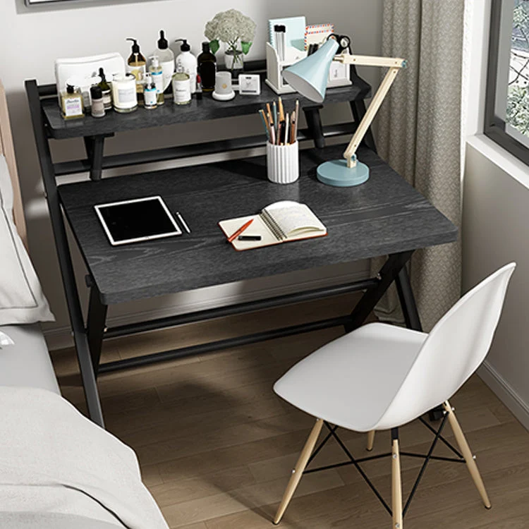 Bureau d'écriture pliant contemporain à base d'acier rectangulaire Clearhalo