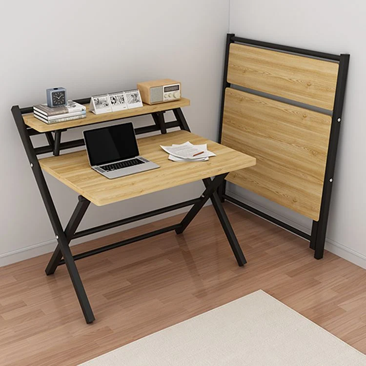 Bureau d'écriture pliant contemporain à base d'acier rectangulaire Clearhalo