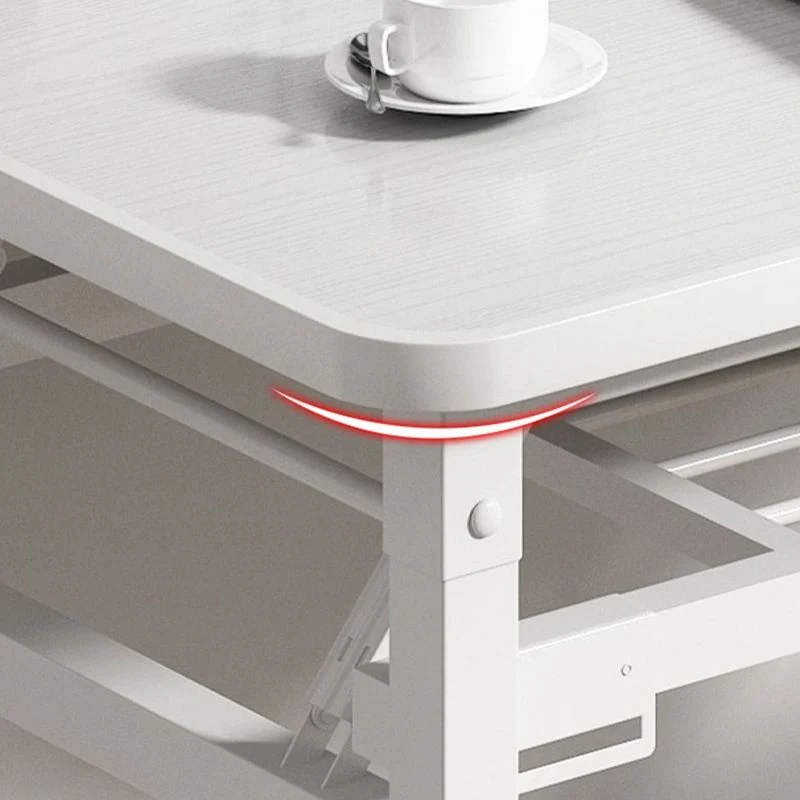 Bureau d'écriture pliant rectangulaire contemporain à base d'acier Clearhalo