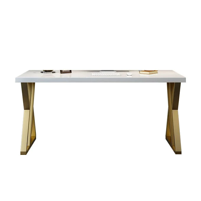 Bureau d'écriture rectangulaire de 29,53 po de hauteur Glam en bois massif Clearhalo