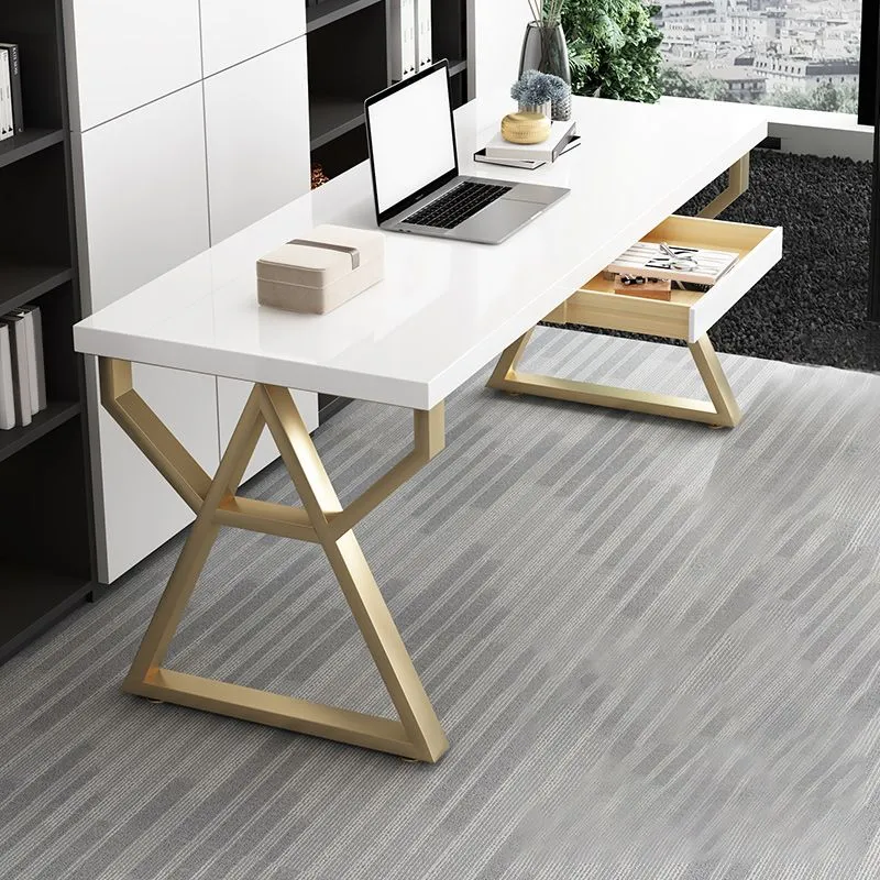 Bureau d'écriture rectangulaire de 29,53 pouces de hauteur, bureau en bois massif Clearhalo