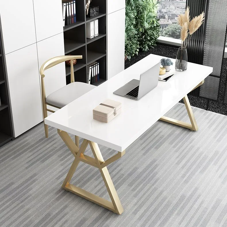 Bureau d'écriture rectangulaire de 29,53 pouces de hauteur, bureau en bois massif Clearhalo