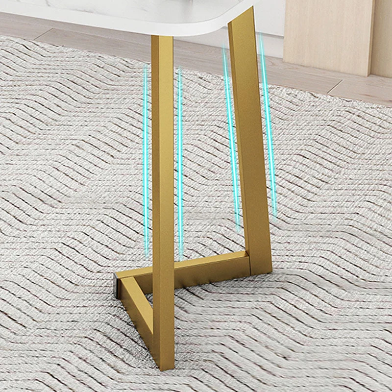 Bureau d'écriture rectangulaire en acier Glam, finition mate Clearhalo