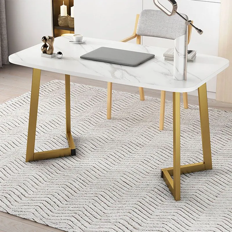 Bureau d'écriture rectangulaire en acier Glam, finition mate Clearhalo