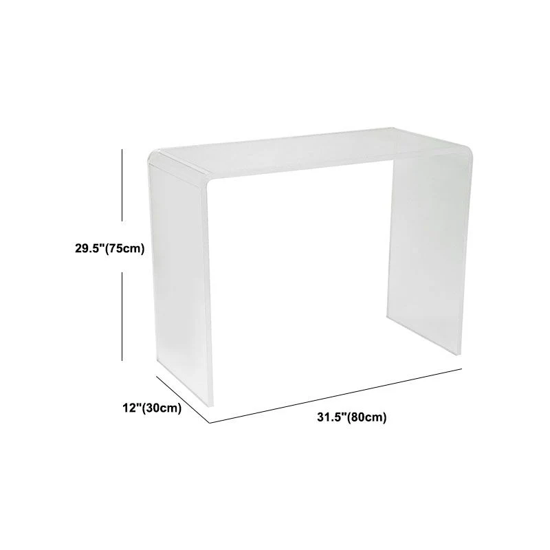 Bureau d'écriture rectangulaire en acrylique, bureau de réunion moderne pour la maison Clearhalo