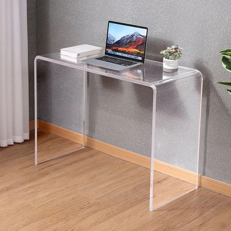 Bureau d'écriture rectangulaire en acrylique, bureau de réunion moderne pour la maison Clearhalo