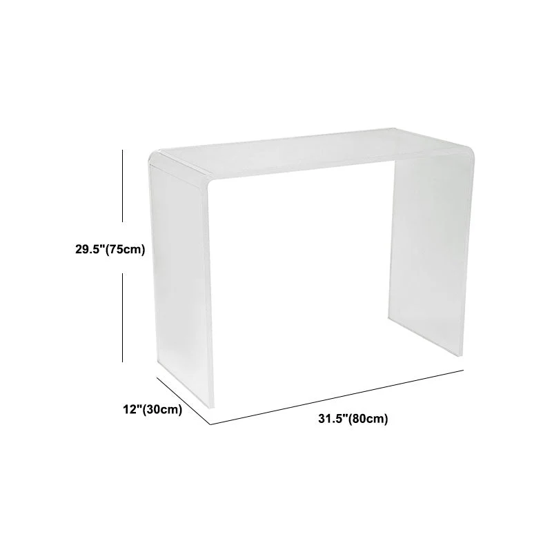 Bureau d'écriture rectangulaire en acrylique, bureau de réunion moderne pour la maison Clearhalo