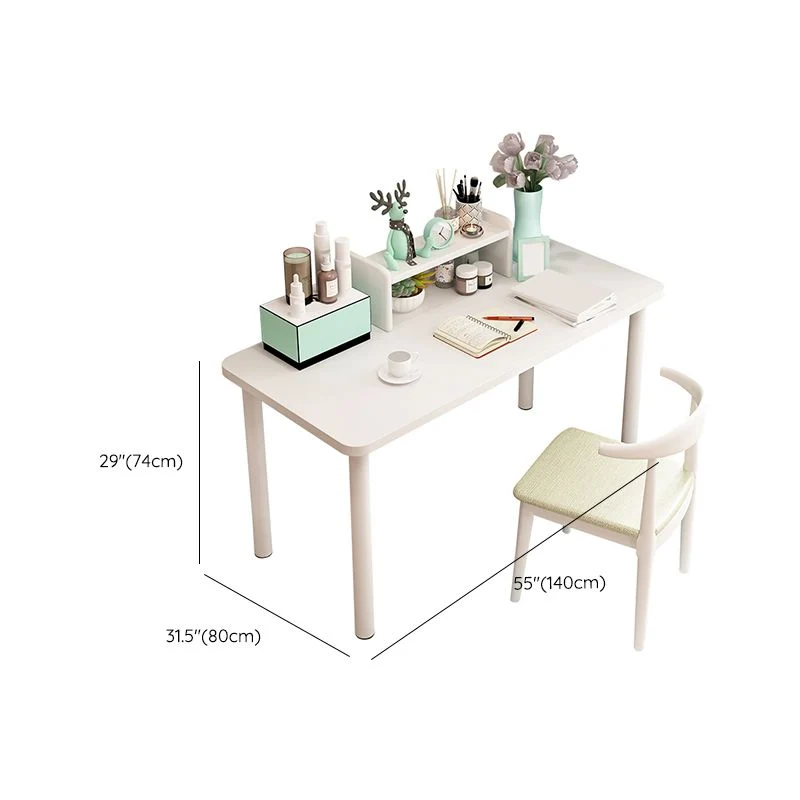 Bureau d'écriture rectangulaire avec base Parsons, bureau en bois d'ingénierie pour la maison Clearhalo