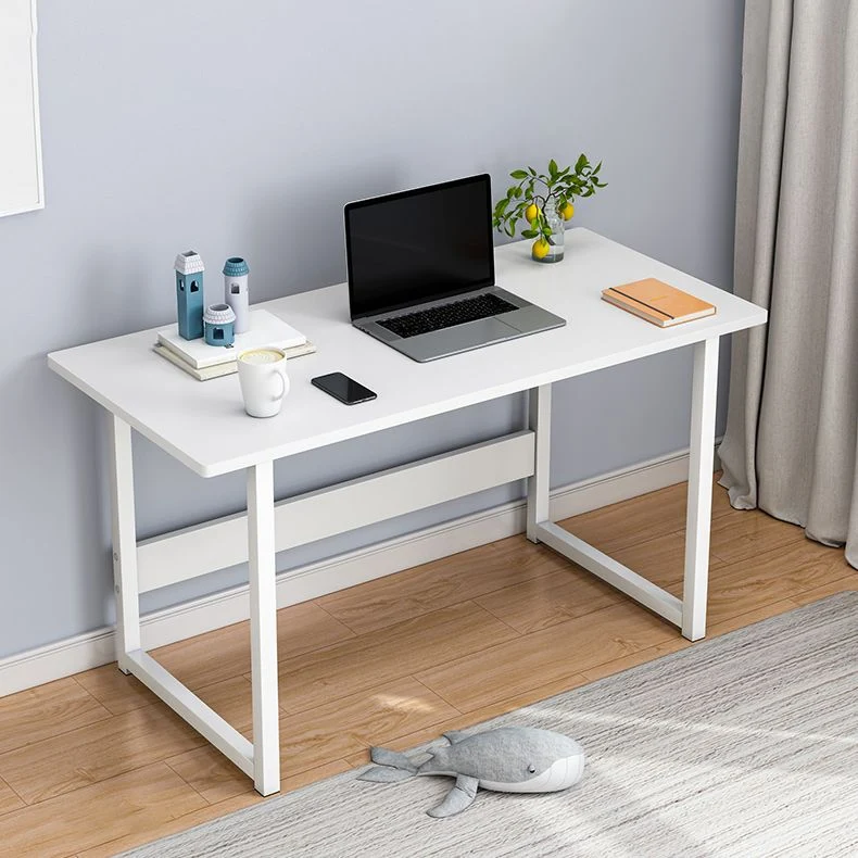 Bureau d'écriture rectangulaire à base luge en bois contemporain avec pieds en acier Clearhalo
