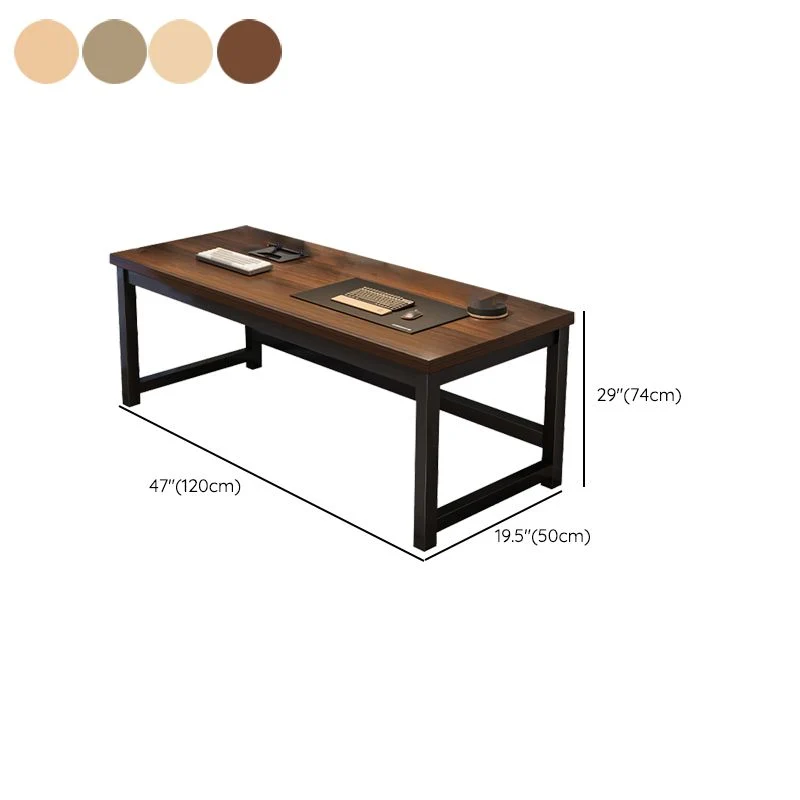 Bureau d'écriture rectangulaire en bois, bureau d'ordinateur industriel pour la maison Clearhalo