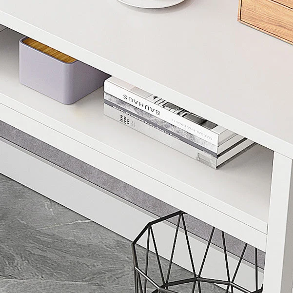 Bureau d'écriture rectangulaire en bois, bureau Home Glam avec étagères Clearhalo