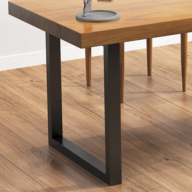 Bureau d'écriture rectangulaire en bois de bureau industriel de 29,53 po de hauteur avec base luge Clearhalo