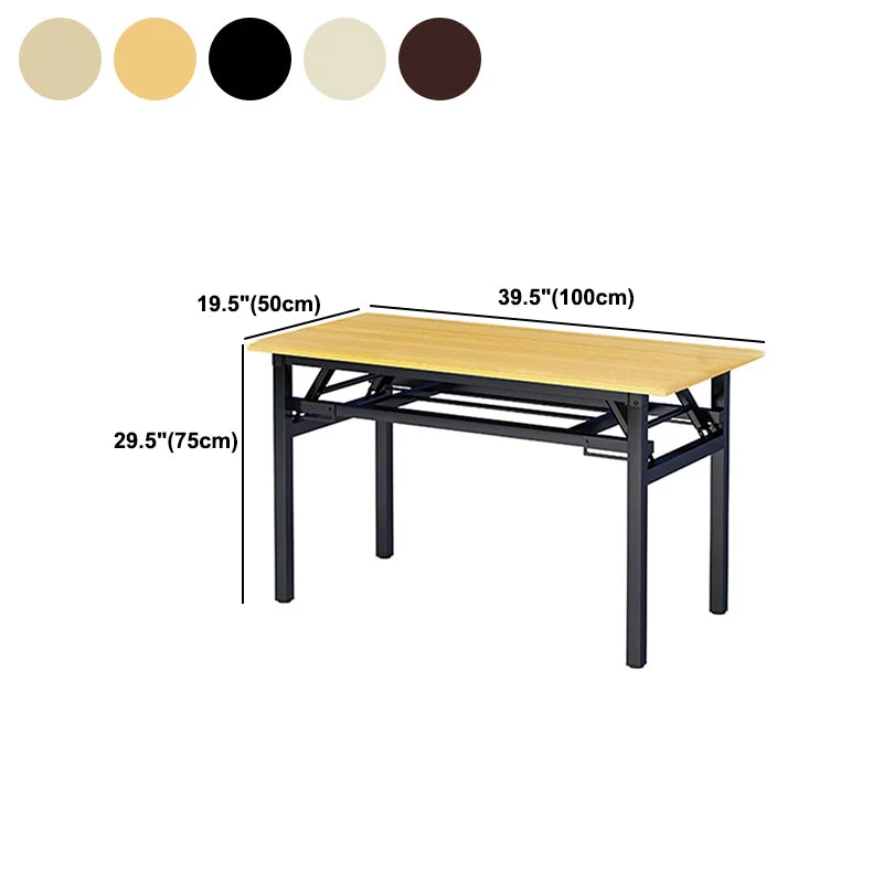 Bureau d'écriture rectangulaire en bois, bureau pliant de Style industriel Clearhalo