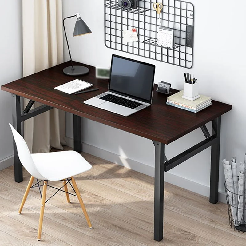 Bureau d'écriture rectangulaire en bois, bureau pliant de Style industriel Clearhalo