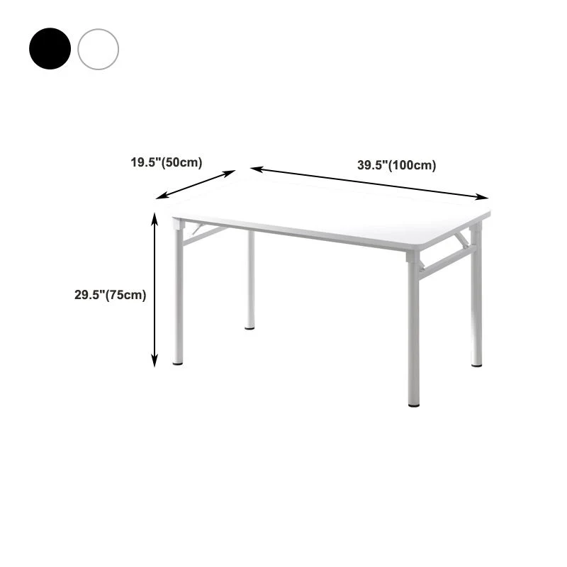 Bureau d'écriture rectangulaire en bois contemporain de 29,5 po de hauteur Clearhalo