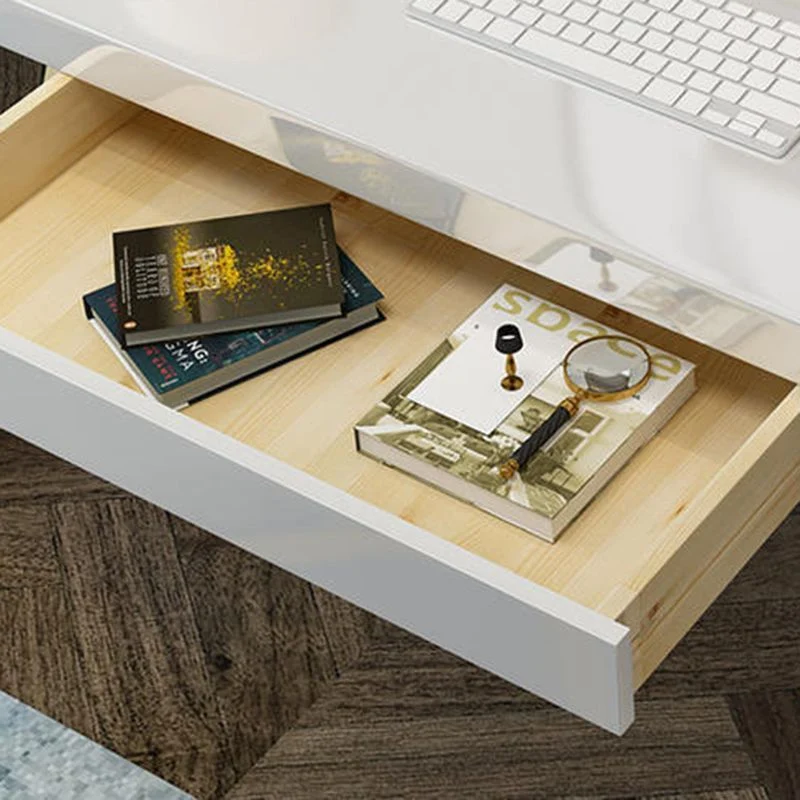 Bureau d'écriture rectangulaire en bois Glam 29,53" de haut avec pieds en fer Clearhalo