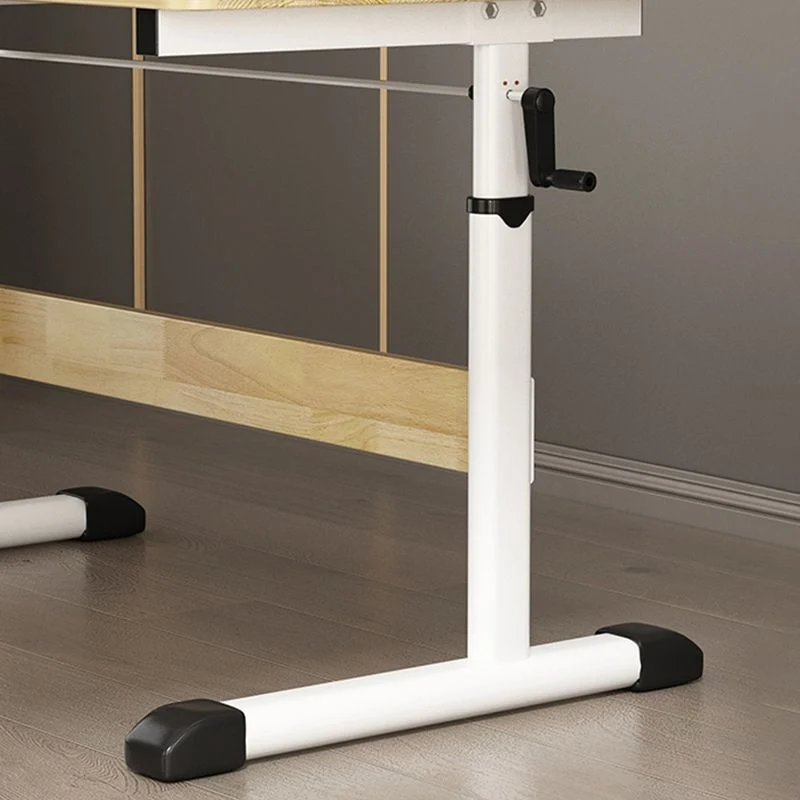 Bureau d'écriture rectangulaire en bois à hauteur réglable, gestion des câbles Clearhalo