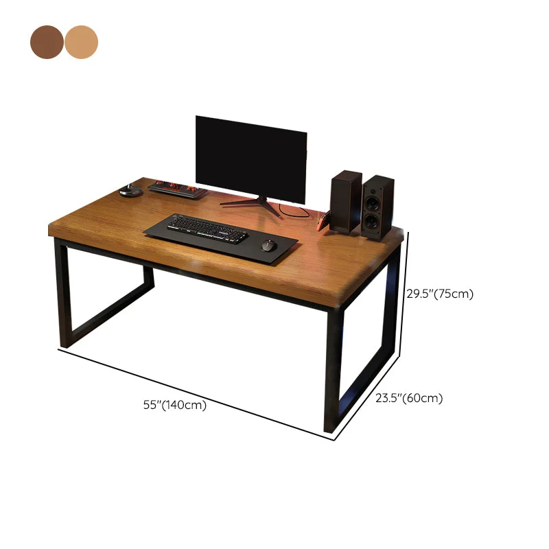 Bureau d'écriture rectangulaire en bois manufacturé, bureau industriel Clearhalo