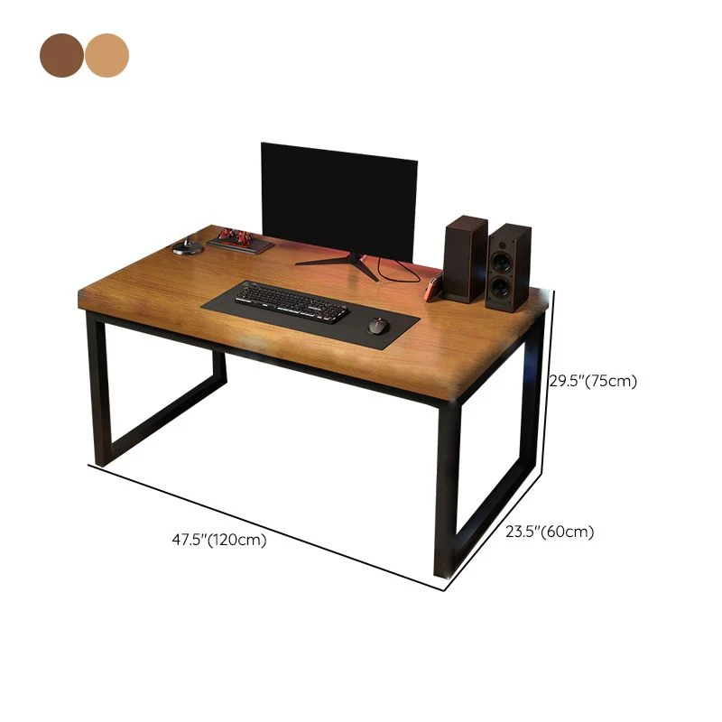 Bureau d'écriture rectangulaire en bois manufacturé, bureau industriel Clearhalo